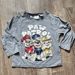 Zara Kids Gray Long Sleeve Tee with Paw Patrol Size 2-3T